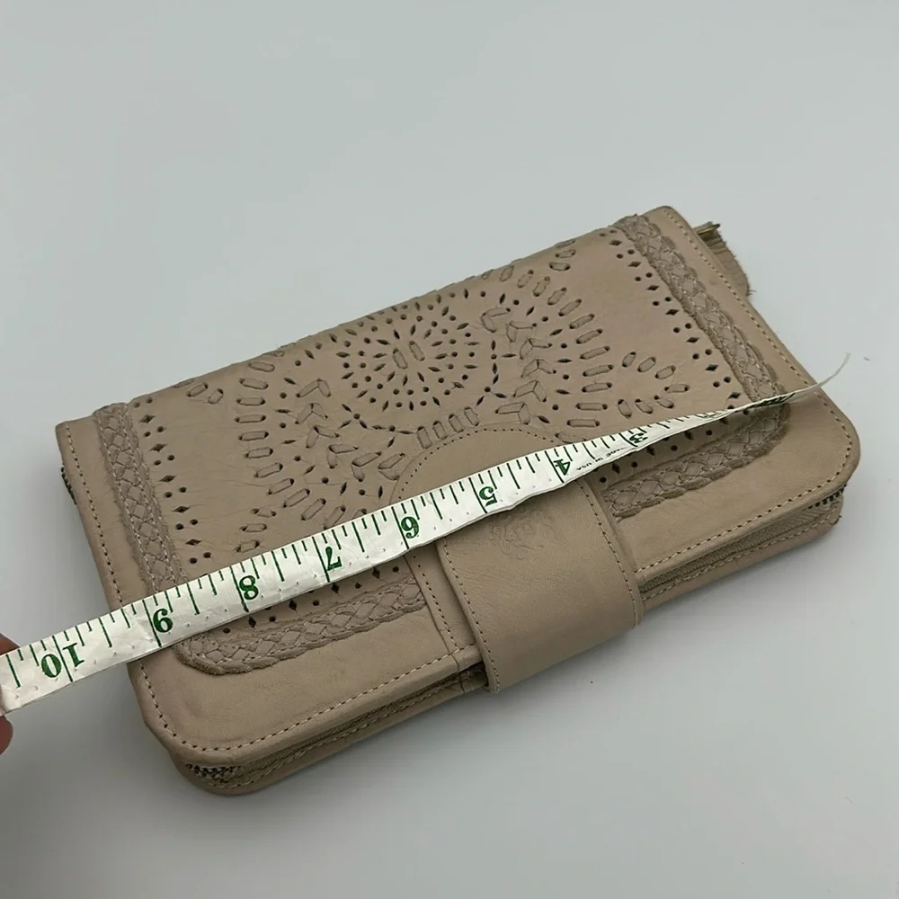 Bali ELF Handcrafted Leather Boho Wallet Clutch Stone